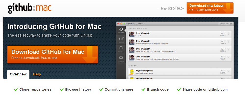 Github for Mac – GithubがMac用の”かわいい”専用クライアントをリリース | A-Listers