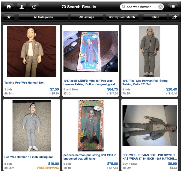 タブレット版eBay